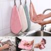 Kitchen daily dish towel;  dish cloth;  kitchen rag;  non-stick oil;  thickened table cleaning cloth;  absorbent scouring pad - 27x16cm - 5PC