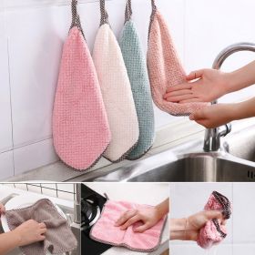 Kitchen daily dish towel;  dish cloth;  kitchen rag;  non-stick oil;  thickened table cleaning cloth;  absorbent scouring pad - 27x16cm2 - 1PC