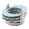 Stainless Steel 3 in 1 Wire Boiled Egg Slicer Cutter Wedge Half and Soft Vegetables Kitchen Tool - Blue