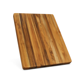 Teak Cutting Board Reversible Chopping Serving Multipurpose Food Safe Thick - Default