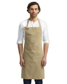 Unisex Calibre Heavy Cotton Canvas Bib Apron - BLACK - OS - KHAKI - OS