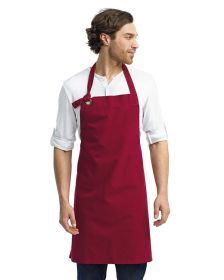 Unisex Calibre Heavy Cotton Canvas Bib Apron - BLACK - OS - BURGUNDY - OS