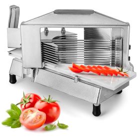 Commercial And Home Sharp Blades Restaurant Manual Tomato Slicer  - Silver - 1/4"