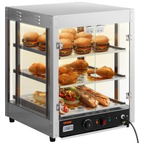 VEVOR 2-Tier Commercial Food Warmer Countertop Pizza Cabinet with Water Tray - Food Warmer