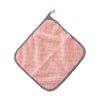 Kitchen daily dish towel;  dish cloth;  kitchen rag;  non-stick oil;  thickened table cleaning cloth;  absorbent scouring pad - 25x25cm pink - 5PC