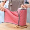 Kitchen daily dish towel;  dish cloth;  kitchen rag;  non-stick oil;  thickened table cleaning cloth;  absorbent scouring pad - 27x16cm - 5PC