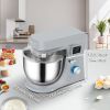 Smart Household 660W Stand Mixer 6-Speed Tilt-Head Dough Mixer W/ 3 Attachments - Grey - 7.4 Qt / 7 L