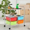 4 Drawers Shelves Rolling Storage Cart Rack - Multicolor