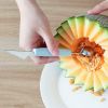 Steel Fruit Digger Cutting Watermelon Artifact Fruit Ball Digging Ball Ice Cream Round Spoon Fruit Cutting Carving Knife - blue