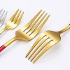 24pcs/Set Stainless Steel Cutlery; Portuguese Cutlery Spoon; Western Cutlery Set - Multi Color