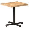 Bistro Table Square 27.6"x27.6"x29.5" Rough Mango Wood