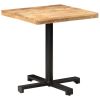 Bistro Table Square 27.6"x27.6"x29.5" Rough Mango Wood