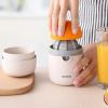 Hand Fruit Juicer Citrus Orange Squeezer Lid Rotation Press Anti-Slip Reamer for Lemon Lime Grapefruit Capacity Machine - 13.3x9.3cm - Pink