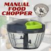 Hand Pull Chopper Vegetable Fruit Cutter Food Onion Veggie Dicer Slicer Kitchen - Green