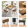 Dining Table Set 5-Piece Dining Chair with Backrest; Industrial style; Sturdy construction(Rustic Brown; 43.31''L*27.56''W*30.32''H) - 5