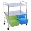 4 Drawers Shelves Rolling Storage Cart Rack