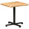 Bistro Table Square 27.6"x27.6"x29.5" Rough Mango Wood