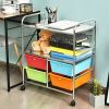 4 Drawers Shelves Rolling Storage Cart Rack - Multicolor