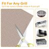 BBQ Grill Mat Non-Stick Mesh Mat Baking Sheet Liner Reusable Reversible Washable  - Beige