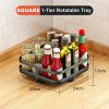 Turntable Lazy Susan Organizer Rotating Spice Storage Rack Organization for Kitchen Countertop Cabinet - Round