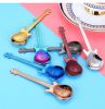 4Pcs Metal Guitar Spoon Flatware Set 18/10 Stainless Steel Guitar Spoons Creative Milk Coffee Spoon Ice Cream Candy Teaspoon