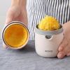 Hand Fruit Juicer Citrus Orange Squeezer Lid Rotation Press Anti-Slip Reamer for Lemon Lime Grapefruit Capacity Machine - 13.3x9.3cm - Pink