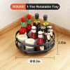 Turntable Lazy Susan Organizer Rotating Spice Storage Rack Organization for Kitchen Countertop Cabinet - Round