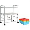 4 Drawers Shelves Rolling Storage Cart Rack - Multicolor