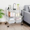 4 Drawers Shelves Rolling Storage Cart Rack - Transparent