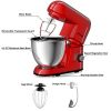 4.3 Qt 550 W Tilt-Head Stainless Steel Bowl Electric Food Stand Mixer - red